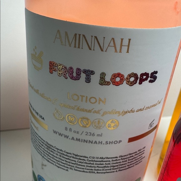 Aminnah Fruit Loops Skincare Set body oil, cleanser and lotion NEW - Picture 4 of 5